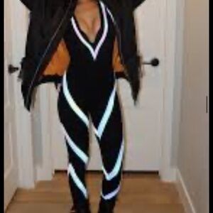 RARE Dolls Kill Club Exx strobelight seduction reflective catsuit NWT XXS